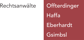 Logo der Rechtsanwälte Offterdinger, Haffe, Eberhardt & Gsimbsl